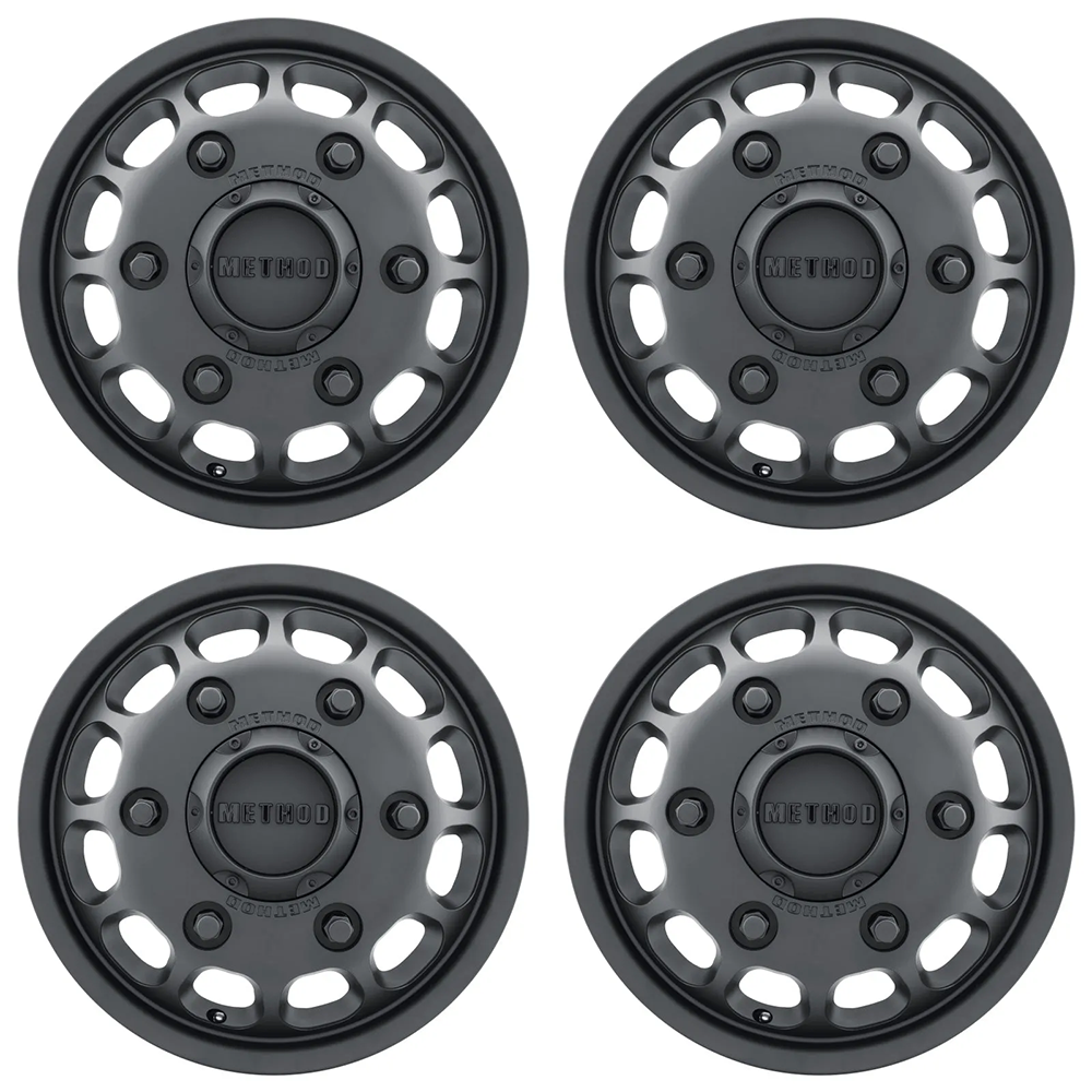 (set of 4) Method MR901 Van Dually Wheel Matte Black | 16x5.5" +117mm | 6x205mm Wheel