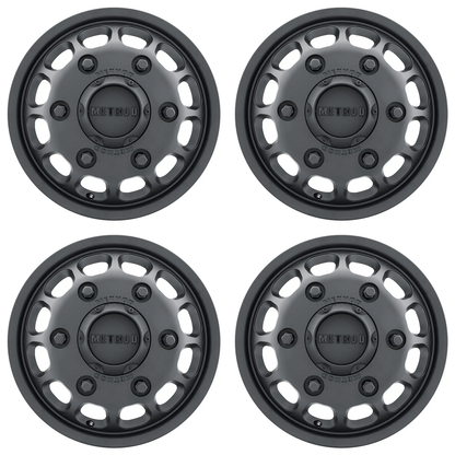 (set of 4) Method MR901 Van Dually Wheel Matte Black | 16x5.5" +117mm | 6x205mm Wheel
