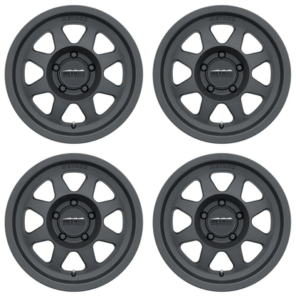 (set of 4) Method MR701 Matte Black | 17x8.5" +0mm | 5x5in Wheel