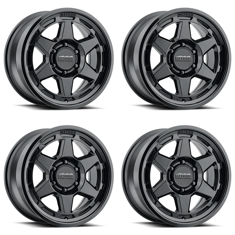 (set of 4) Method MR708-HD Gloss Black | 18x9" +40mm | 6x5.5in Wheel