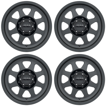 (set of 4) Method MR701 Matte Black | 17x8.5" +0mm | 8x170mm Wheel