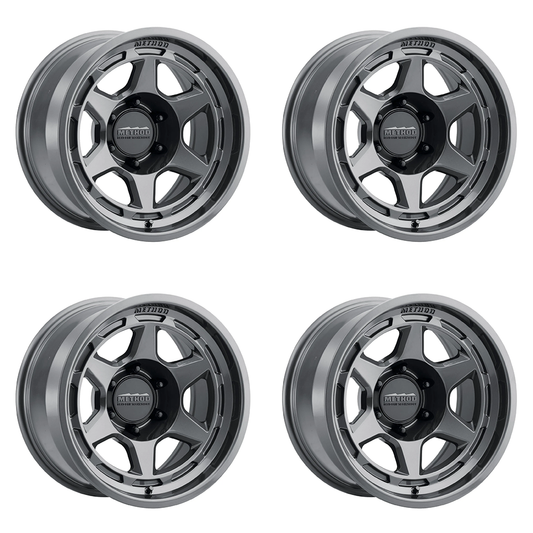 (set of 4) Method MR708 Gloss Titanium | 17x9" -38mm | 6x135mm Wheel