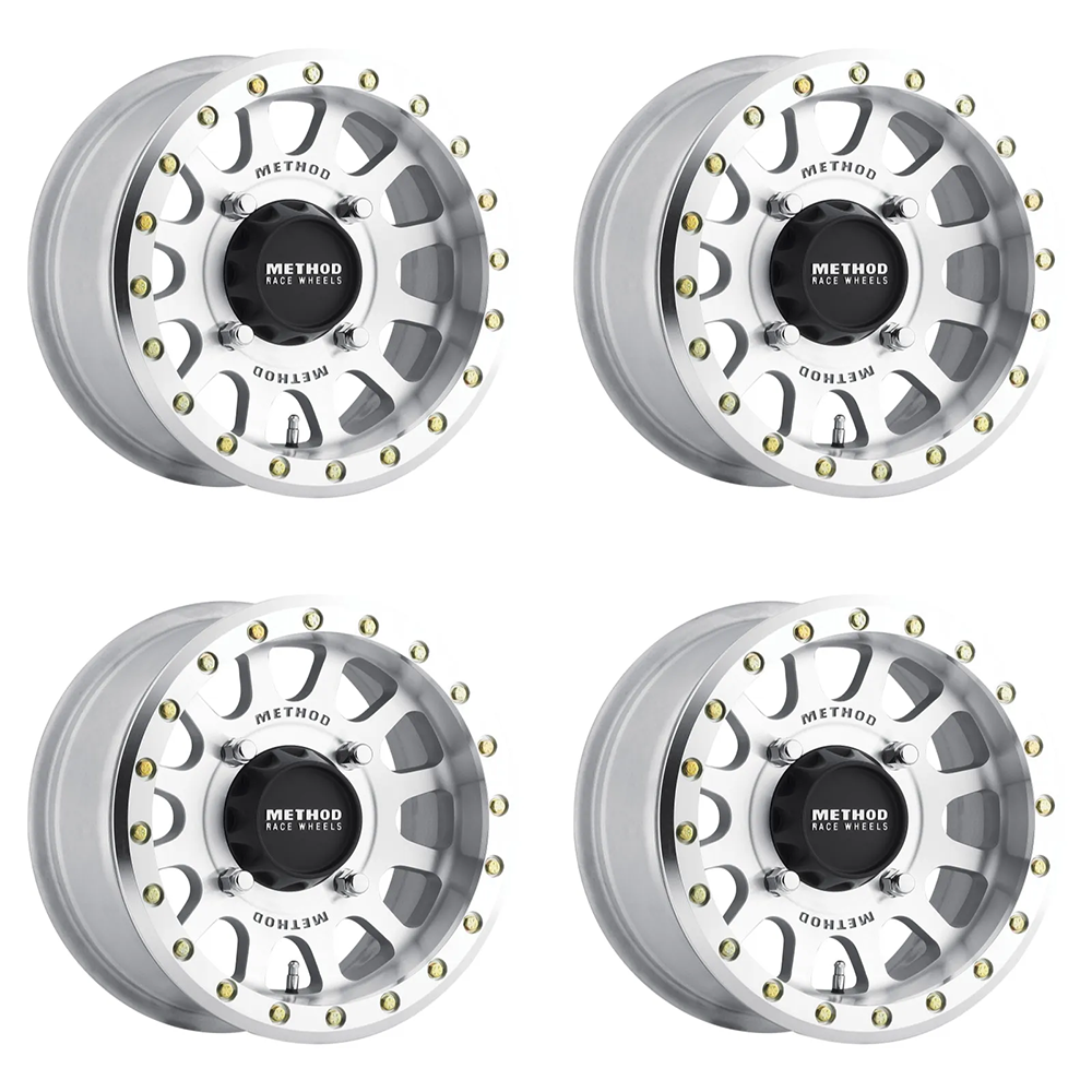 (set of 4) Method MR401 UTV Beadlock Machined - Raw | 15x7" +13mm | 4x156mm Wheel