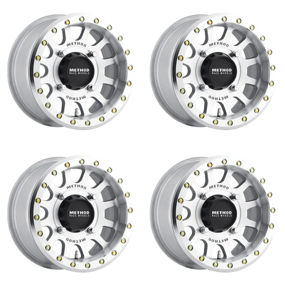 (set of 4) Method MR401 UTV Beadlock Machined - Raw | 15x7" +13mm | 4x156mm Wheel