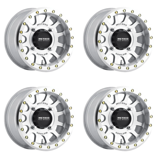 (set of 4) Method MR401 UTV Beadlock Machined - Raw | 15x7" +13mm | 4x156mm Wheel