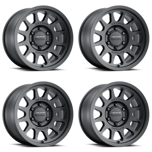 (set of 4) Method MR703 Matte Black | 17x7.5" +50mm | 6x130mm Wheel