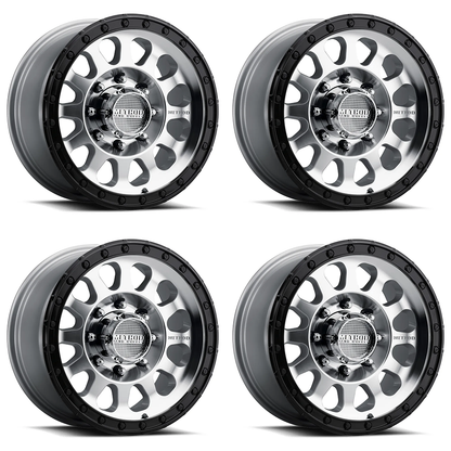 (set of 4) Method MR315 Machined - Gloss Black Lip | 17x8.5" +25mm | 8x6.5in Wheel