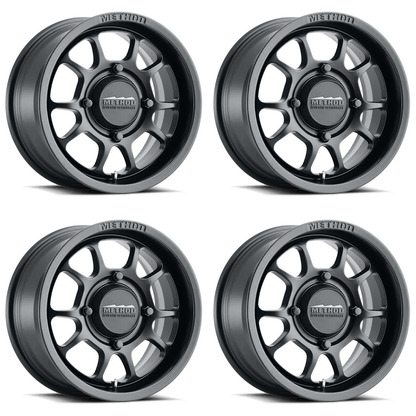 (set of 4) Method MR409 UTV Bead Grip Matte Black | 15x10" +0mm | 6x5.5in Wheel