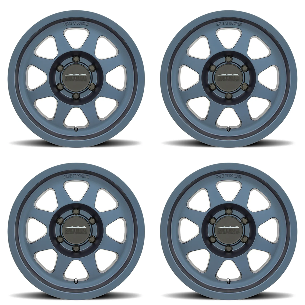(set of 4) Method MR701 Bahia Blue | 17x9" -12mm | 5x5in Wheel