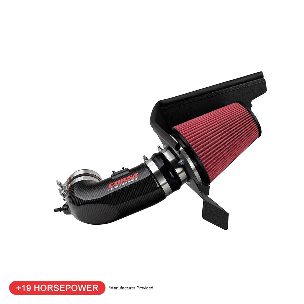 CORSA Black / Carbon Fiber Air Intake | 2017-2024 Chevrolet Camaro ZL1 (44005)