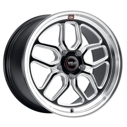 Weld Laguna Drag Gloss Black Milled | 17x10" +25mm | 6x139.7mm Wheel