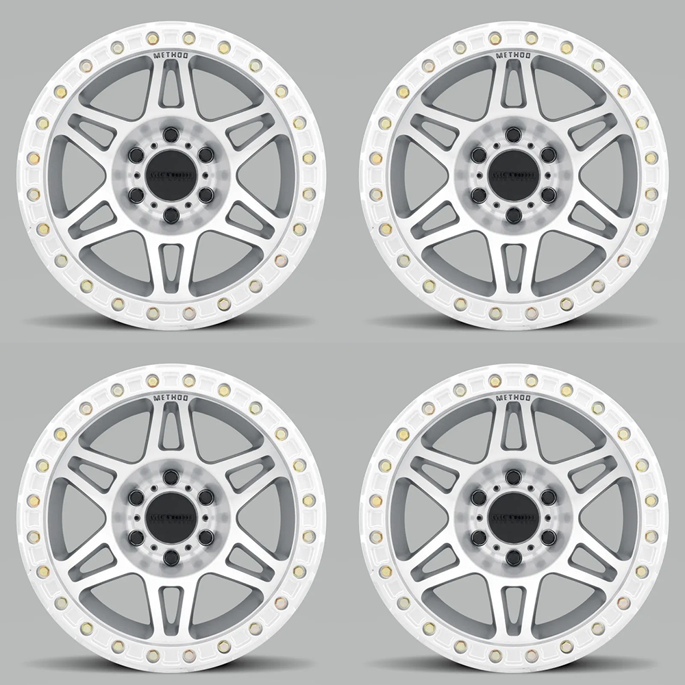 (set of 4) Method MR106 Beadlock Machined | 17x9" -44mm | 8x6.5in Wheel