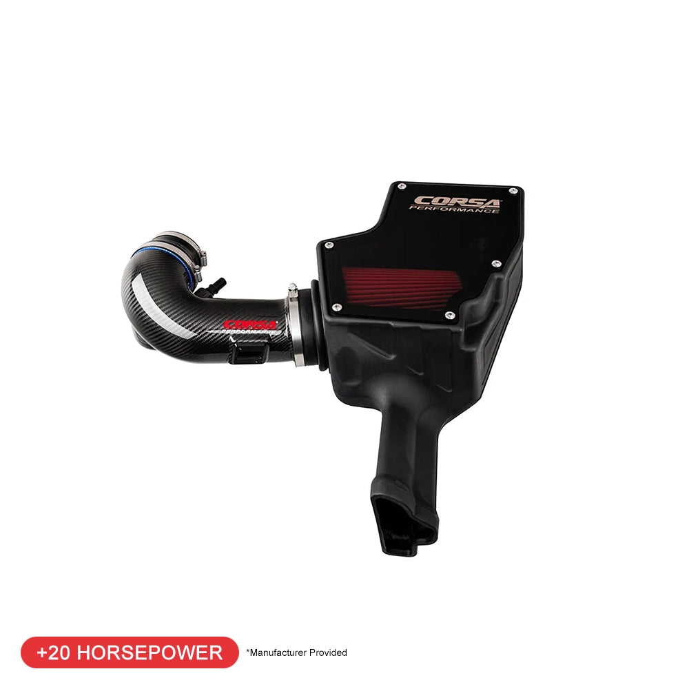 CORSA Forged Carbon Fiber/Plastic Closed Box Air Intake | Ford Mustang GT (44007, 419850)