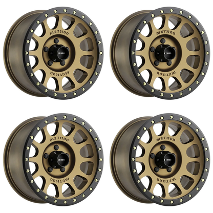 (set of 4) Method MR305 NV Bronze - Matte Black Lip | 18x9" +0mm | 5x150mm Wheel
