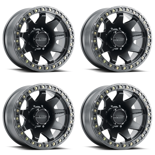 (set of 4) Method MR108 Beadlock Matte Black | 17x9" -44mm | 8x170mm Wheel