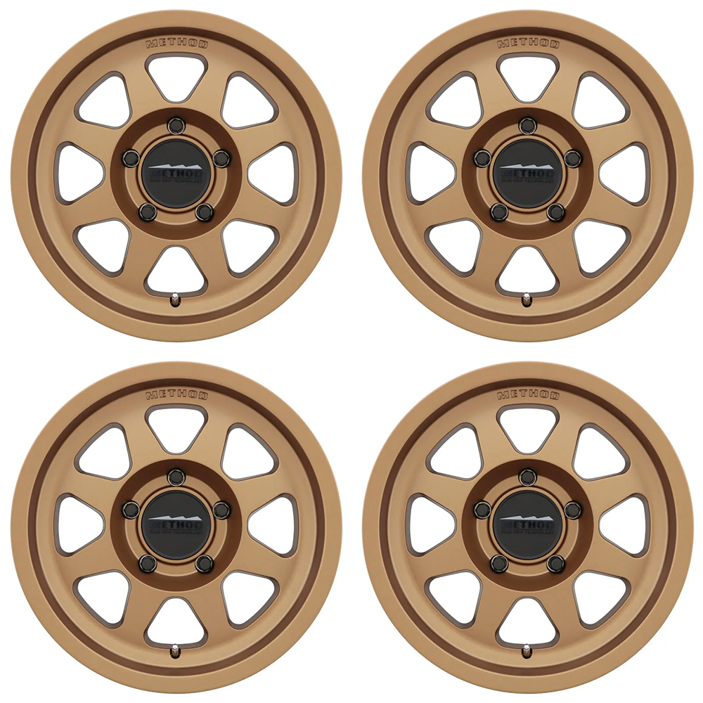 (set of 4) Method MR701 Bronze | 17x7.5" +30mm | 5x4.5in Wheel