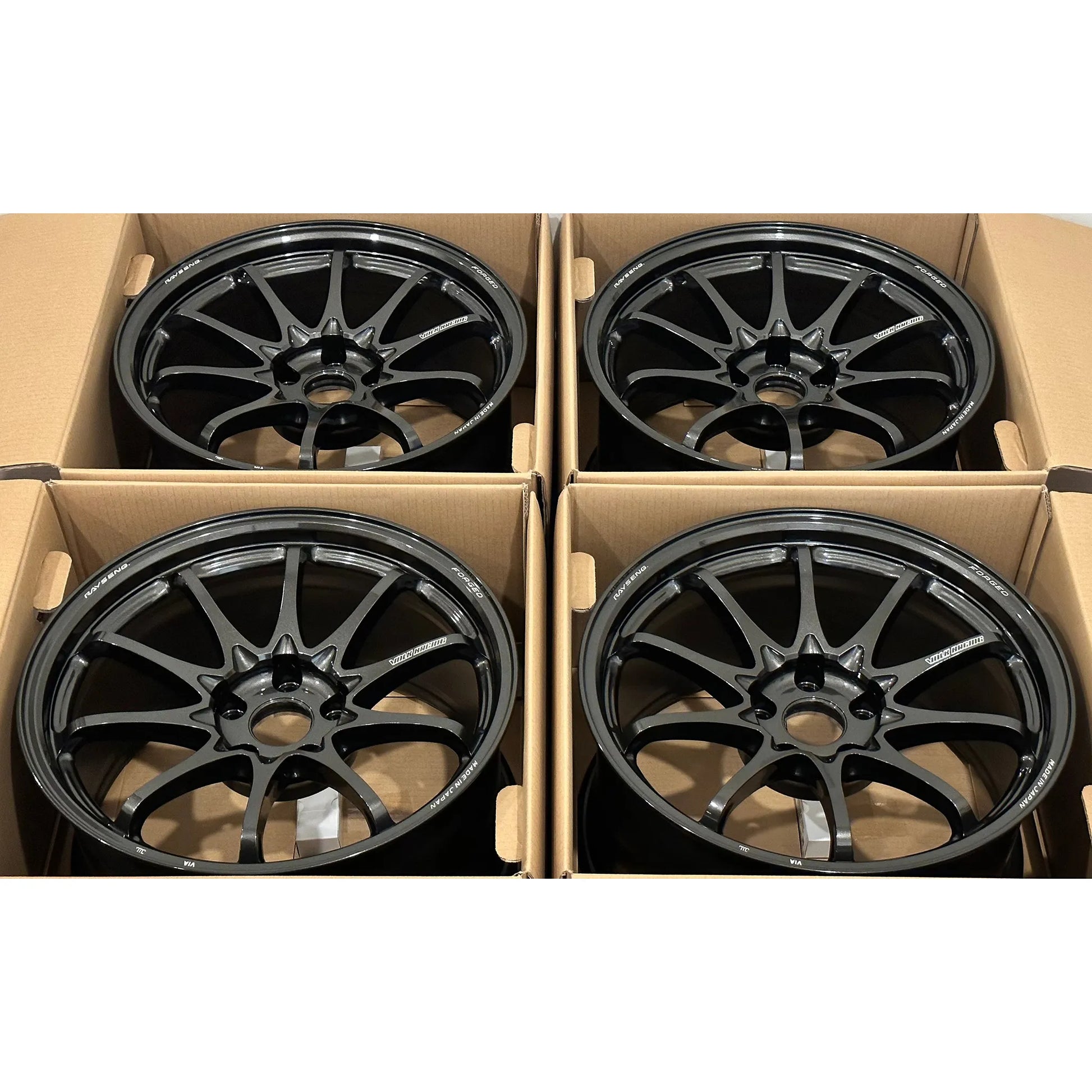 Volk Racing CE28N-Plus 18x9.5 +12 5x114.3 Diamond Dark Gunmetal (SET)