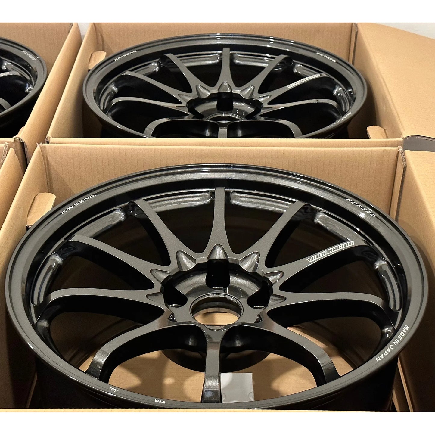 Volk Racing CE28N-Plus 18x9.5 +12 5x114.3 Diamond Dark Gunmetal (SET)
