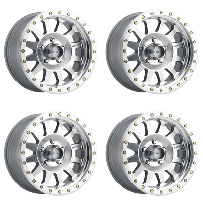 (set of 4) Method MR304 Double Standard Machined | 17x8.5" +0mm | 5x5in Wheel