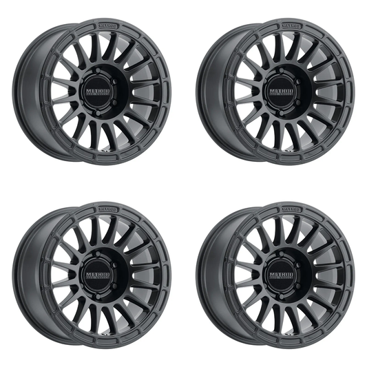 (set of 4) Method MR314 Matte Black | 17x7.5" +25mm | 6x5.5in Wheel