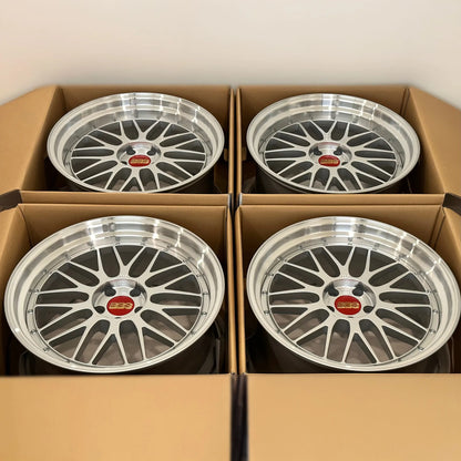 BBS LM 20x9.5 +8, 20x10.5 +15 5x112 Diamond Silver (SET)