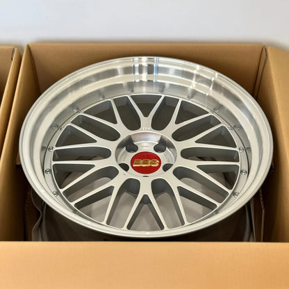 BBS LM 20x9.5 +8, 20x10.5 +15 5x112 Diamond Silver (SET)