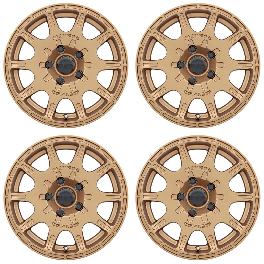 (set of 4) Method MR502 VT-Spec Bronze | 15x7" +15mm | 5x100mm Wheel