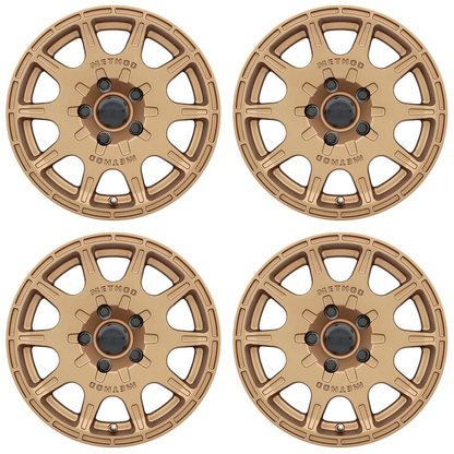 (set of 4) Method MR502 VT-Spec Bronze | 15x7" +15mm | 5x100mm Wheel