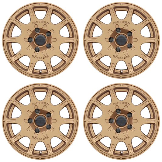 (set of 4) Method MR502 VT-Spec Bronze | 15x7" +15mm | 5x100mm Wheel
