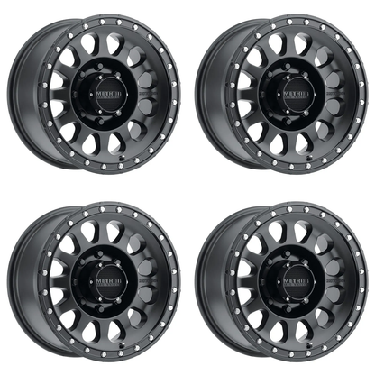 (set of 4) Method MR315 Matte Black | 17x9" -12mm | 8x6.5in Wheel