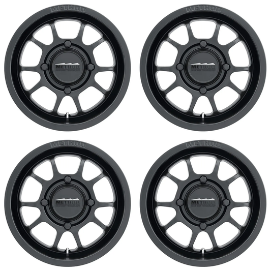 (set of 4) Method MR409 UTV Bead Grip Matte Black | 15x10" +0mm | 4x136mm Wheel