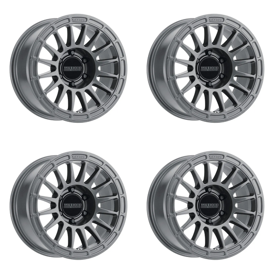 (set of 4) Method MR314 Gloss Titanium | 17x7.5" +25mm | 6x5.5in Wheel