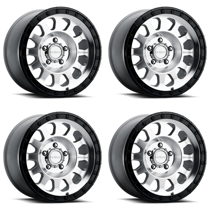 (set of 4) Method MR315 Machined - Gloss Black Lip | 17x8.5" +0mm | 5x5in Wheel