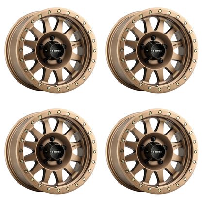 (set of 4) Method MR304 Double Standard Bronze | 17x8.5" +0mm | 5x5in Wheel