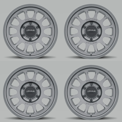 (set of 4) Method MR703 Gloss Titanium | 16x8" +0mm | 6x5.5in Wheel