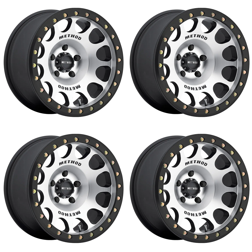 (set of 4) Method MR105 Beadlock Machined | 17x9" -38mm | 5x5in Wheel
