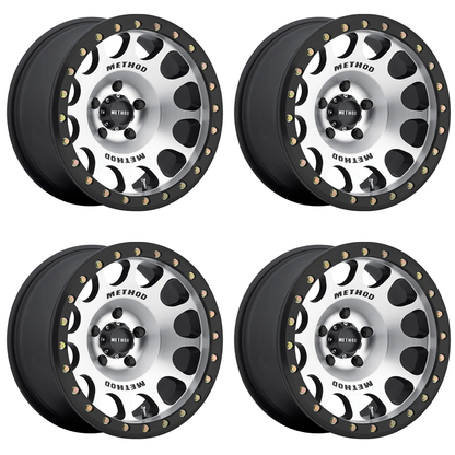 (set of 4) Method MR105 Beadlock Machined | 17x9" -38mm | 5x5in Wheel