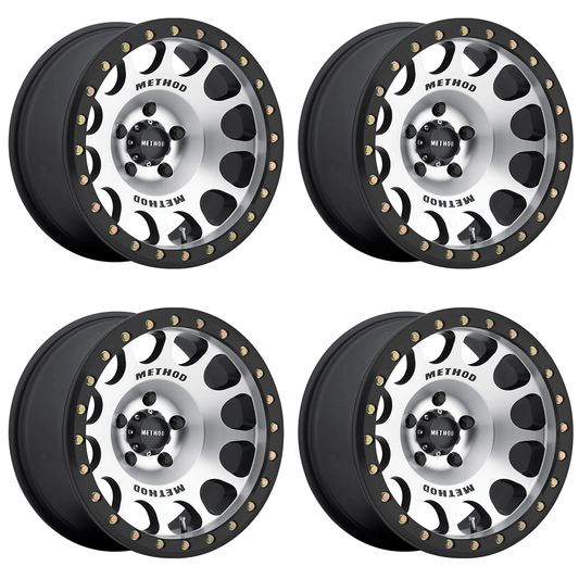 (set of 4) Method MR105 Beadlock Machined | 17x9" -38mm | 5x5in Wheel