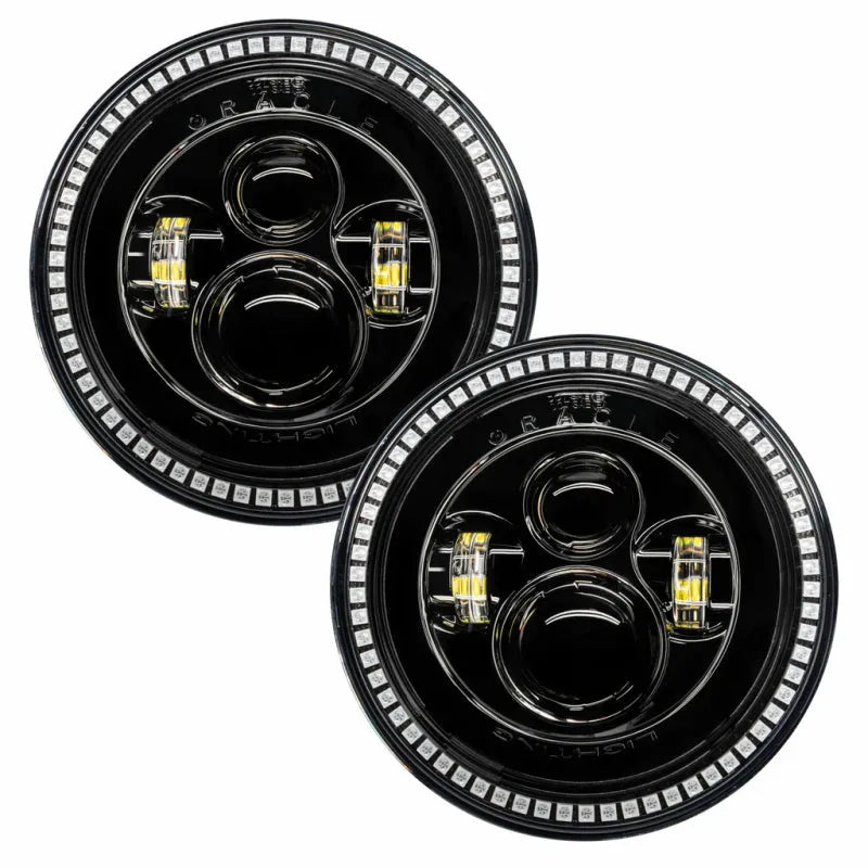 Oracle 7in LED Headlights Black Bezel | Jeep Wrangler 97-18 (5769-333)