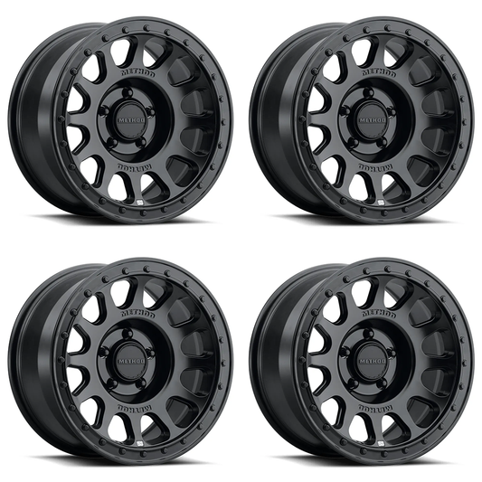 (set of 4) Method MR709-HD Matte Black | 20x9" +12mm | 5x5in Wheel