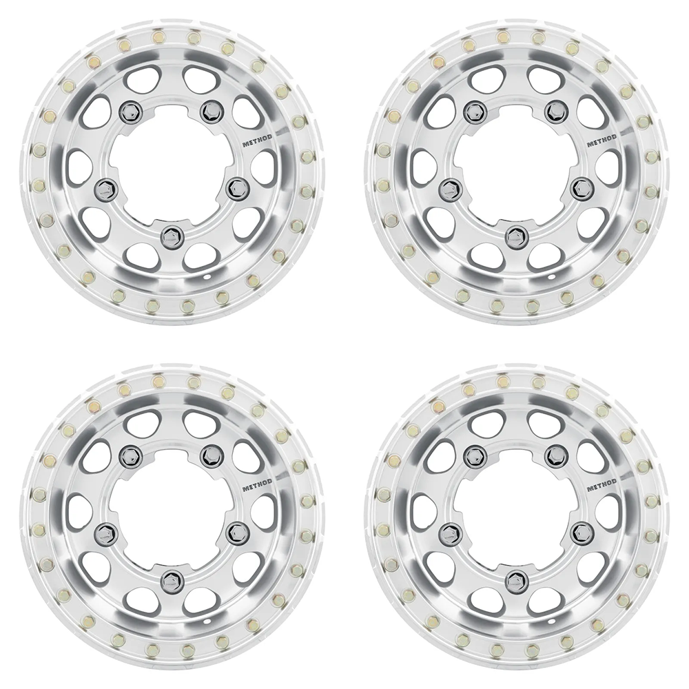 (set of 4) Method MR103 Buggy Beadlock Machined - Raw | 15x7" -25mm | 5x205mm Wheel
