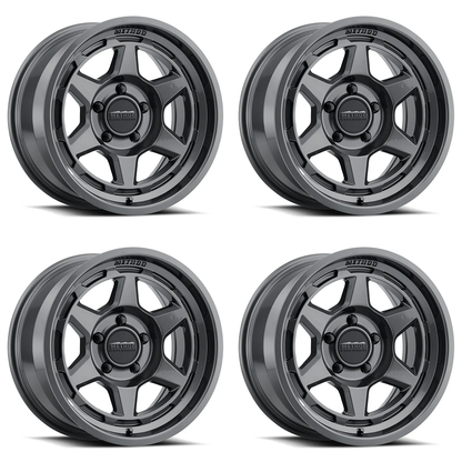 (set of 4) Method MR708 Gloss Titanium | 17x8.5" +0mm | 5x5in Wheel