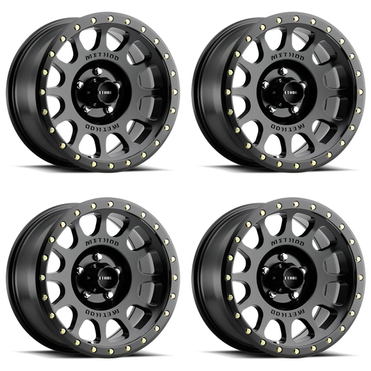 (set of 4) Method MR305 NV Matte Black | 18x9" +0mm | 5x150mm Wheel