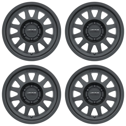 (set of 4) Method MR704 Matte Black | 17x8.5" +0mm | 5x5in Wheel