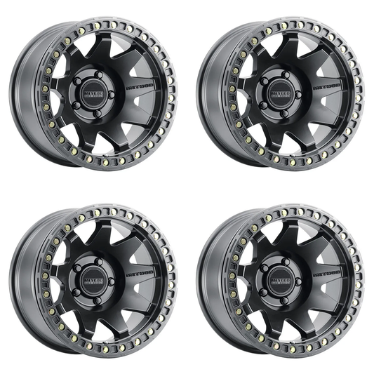 (set of 4) Method MR108 Beadlock Matte Black | 17x9" -44mm | 5x5in Wheel