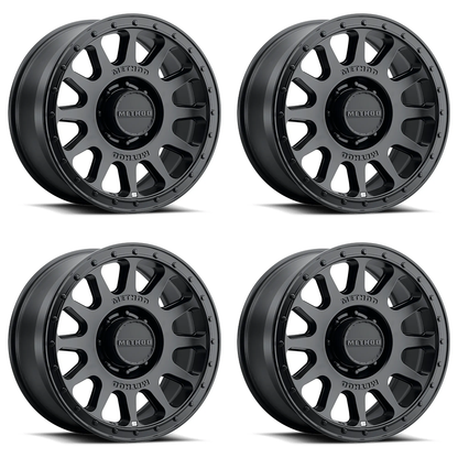 (set of 4) Method MR709-HD Matte Black | 20x9" +12mm | 8x6.5in Wheel