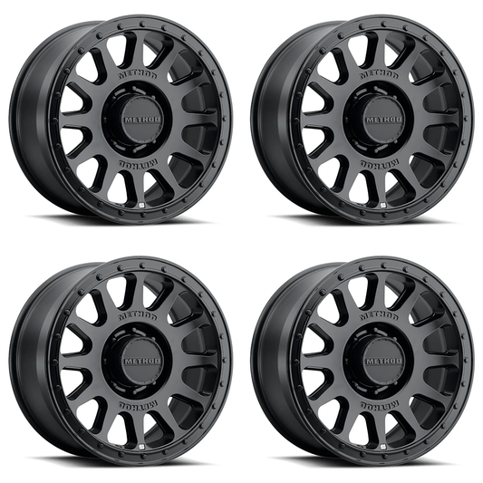 (set of 4) Method MR709-HD Matte Black | 20x9" +12mm | 8x6.5in Wheel