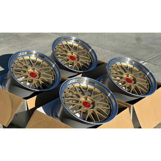 BBS LM 19x9.5 +22, 19x11 +37 5x120 Gold (SET)