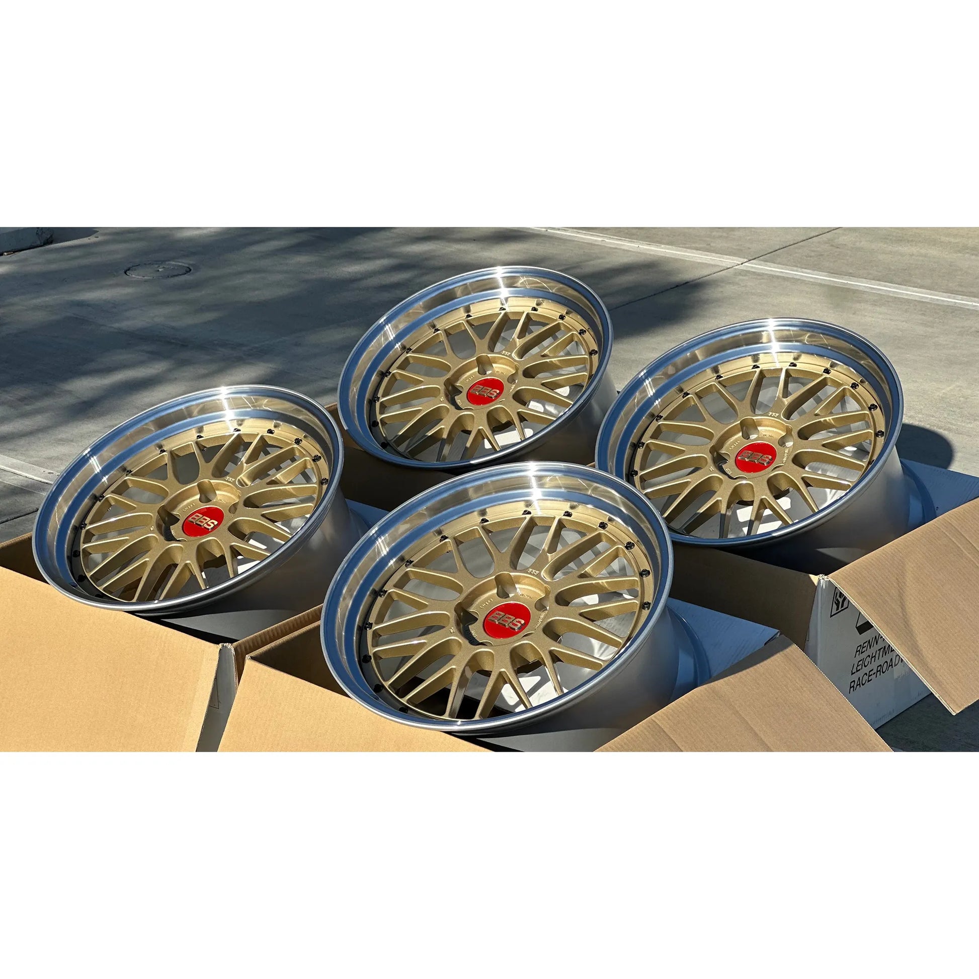 BBS LM 19x9.5 +22, 19x11 +37 5x120 Gold (SET)
