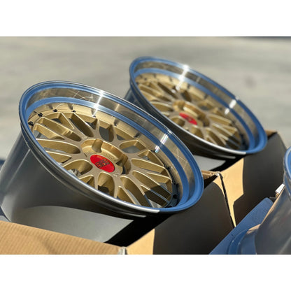 BBS LM 19x9.5 +22, 19x11 +37 5x120 Gold (SET)